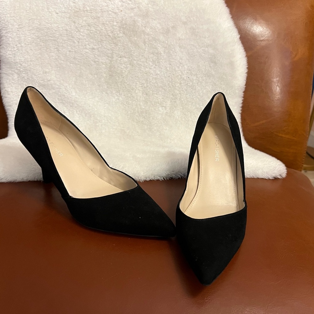 Marc Fisher Black Suede Heels